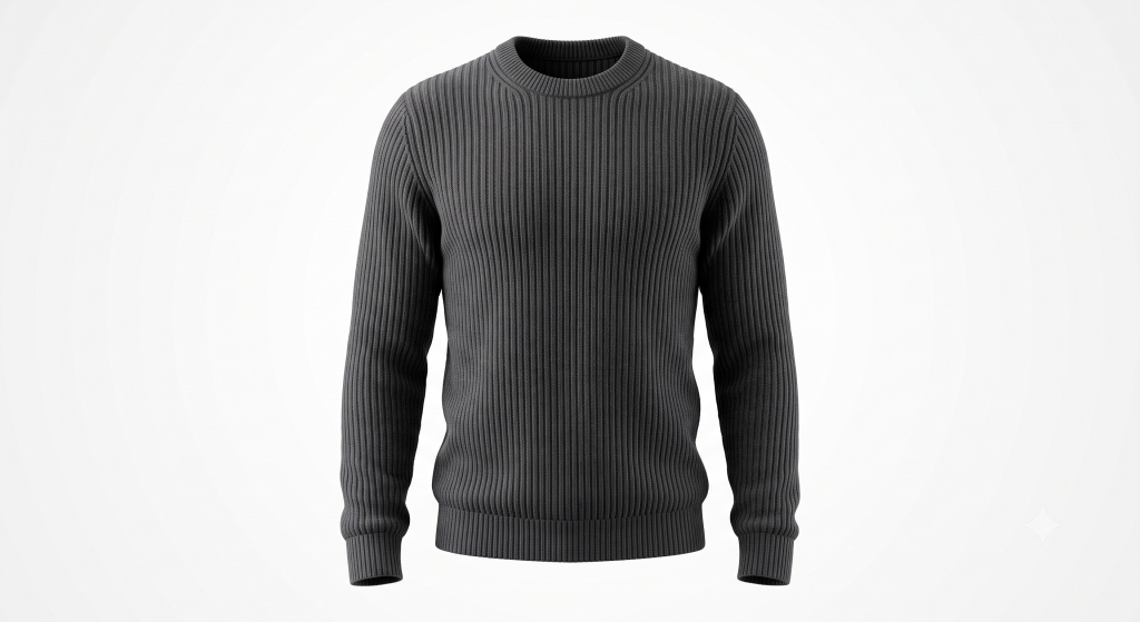 Soft Ribbed Crewneck Sweater